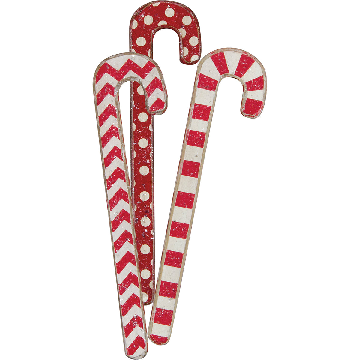 Primitives by Kathy Red Candy Canes - Set of 3
