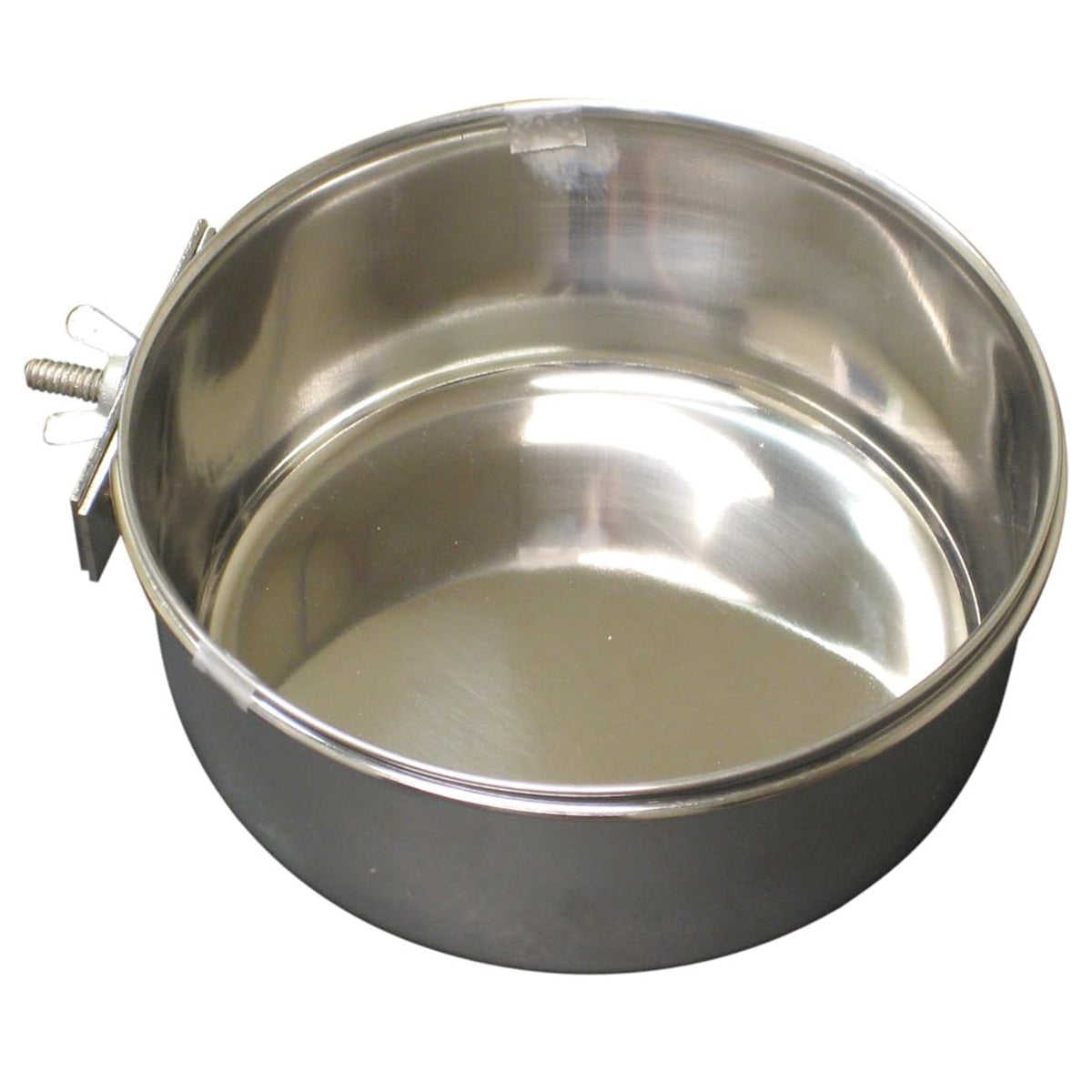 QT Dog Stainless Steel Pet Bowl Coop Cup with Clamp - 64 oz