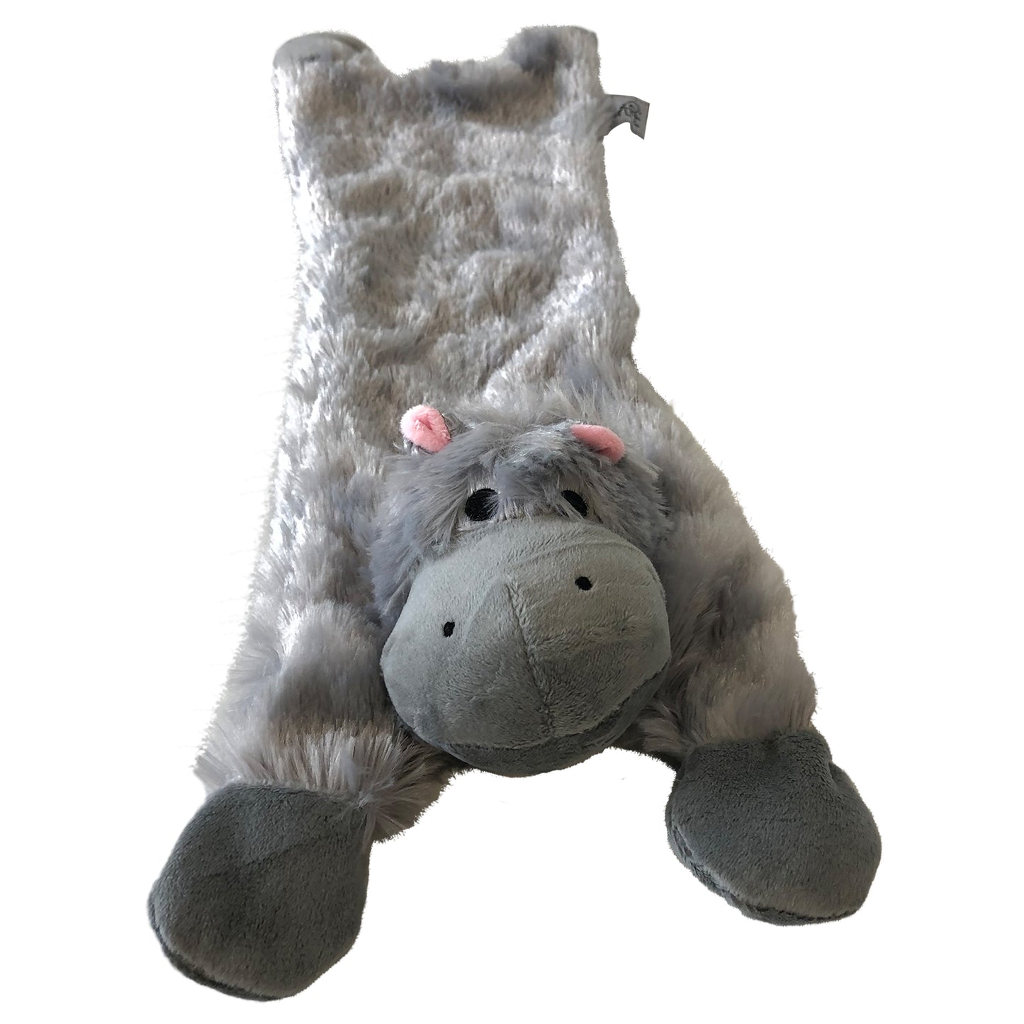 Midlee Hippo Stuffingless Dog Toy - 21"