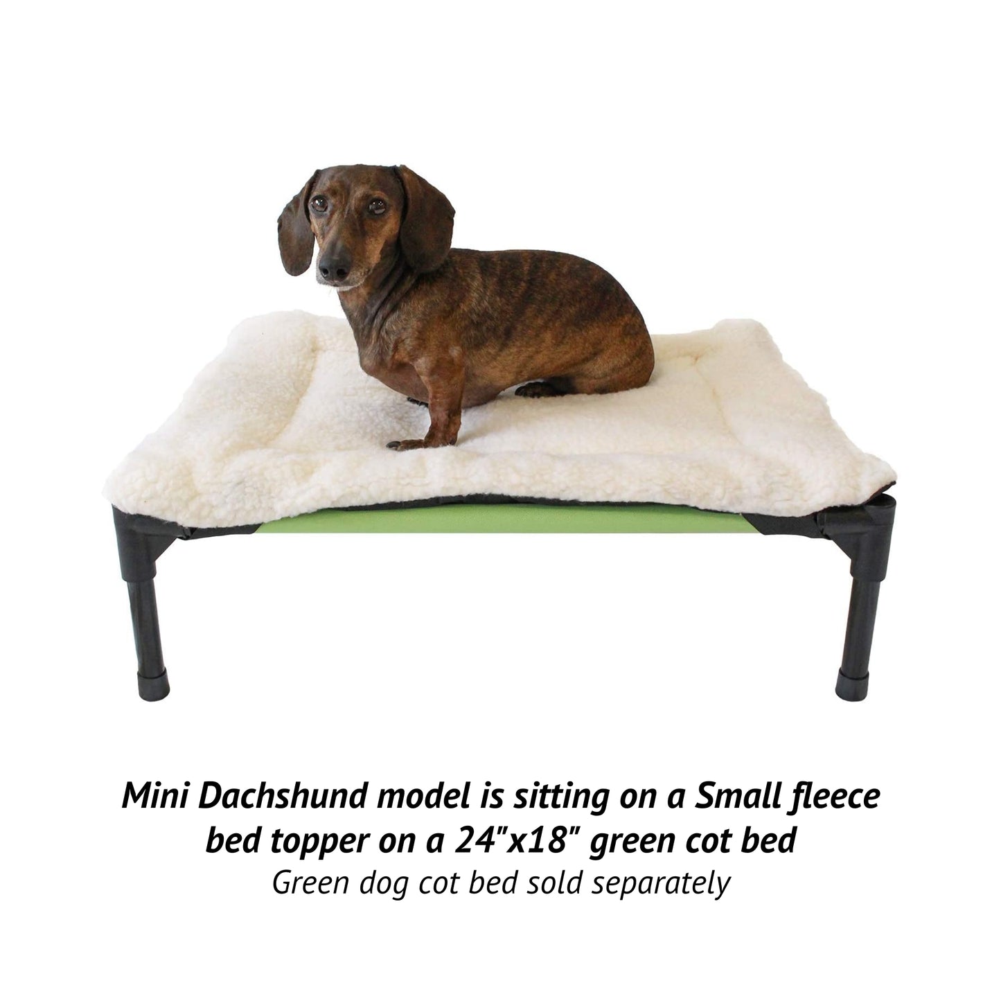 Midlee Fleece Dog Bed Topper for Dog Cot Beds (Cot not Included)…
