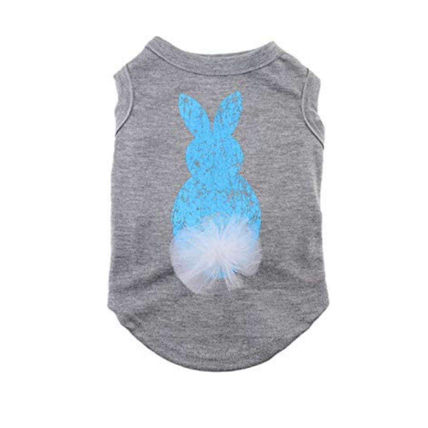 Midlee Fluffy Tail Easter Bunny Dog Shirt (XX-Large, Blue)
