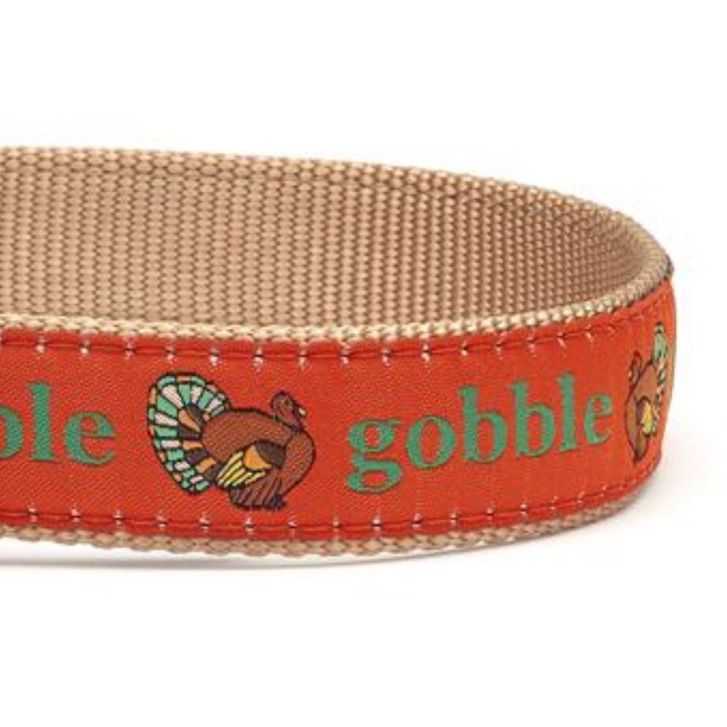 Up Country Gobble Gobble Thanksgiving Turkey Dog Collar, X-Large