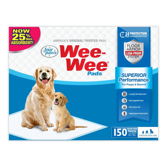 Four Paws Wee Wee Pads Original- 150 Pack