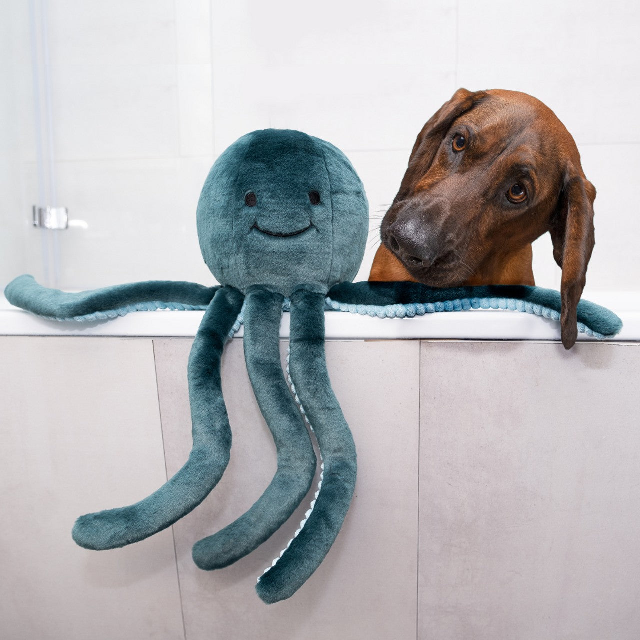 Fluff & Tuff Stevie Octopus Dog Toy - 21"