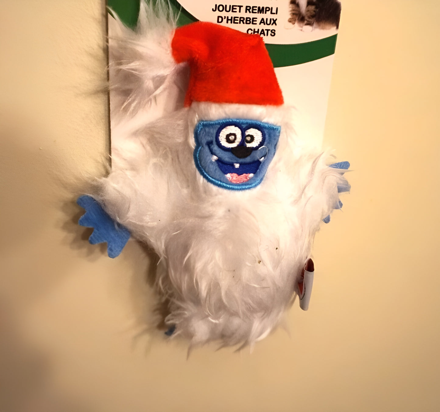 ETHICAL/SPOT Holiday Christmas Happy Yeti Cat Toy - 6"
