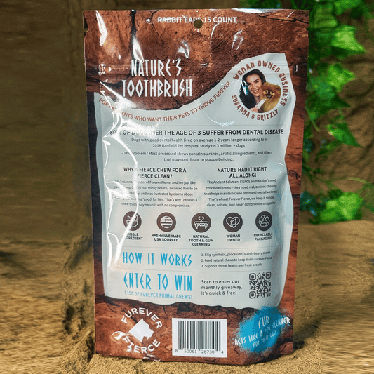 FUREVER FIERCE Rabbit Ears Dog Treats 5ct Bag