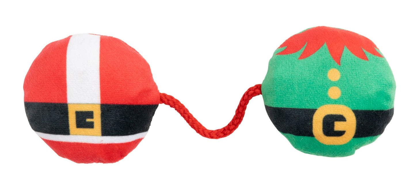 FuzzYard Elf & Santa Bellies Rope Cat Toy