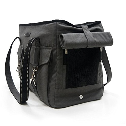 Dogo Buckle Tote Dog Carrier, Charcoal