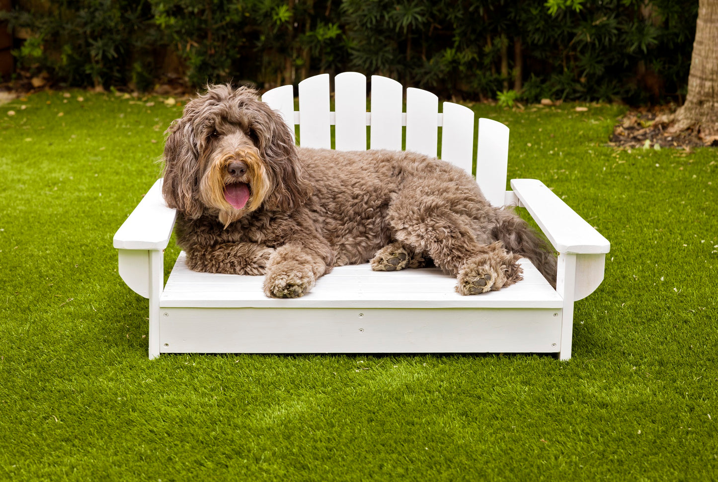 White Dog Adirondack Chair Bed