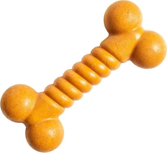 ETHICAL/SPOT Bam-Bone Twist Bone Peanut Butter Flavor Dog Chew Toy - 5"