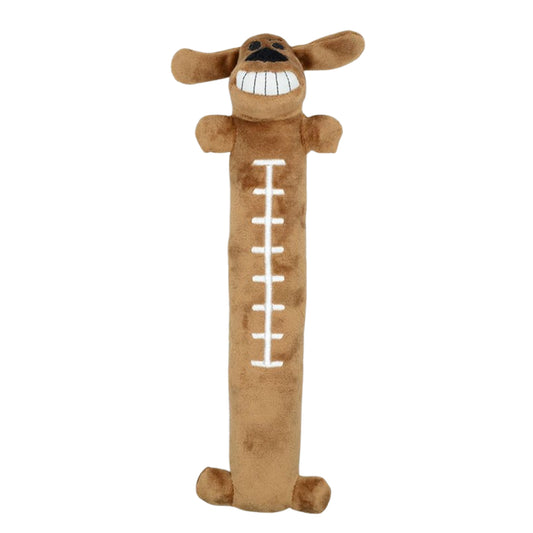 Multipet Tailgate Football Loofa Dog Toy - 12"