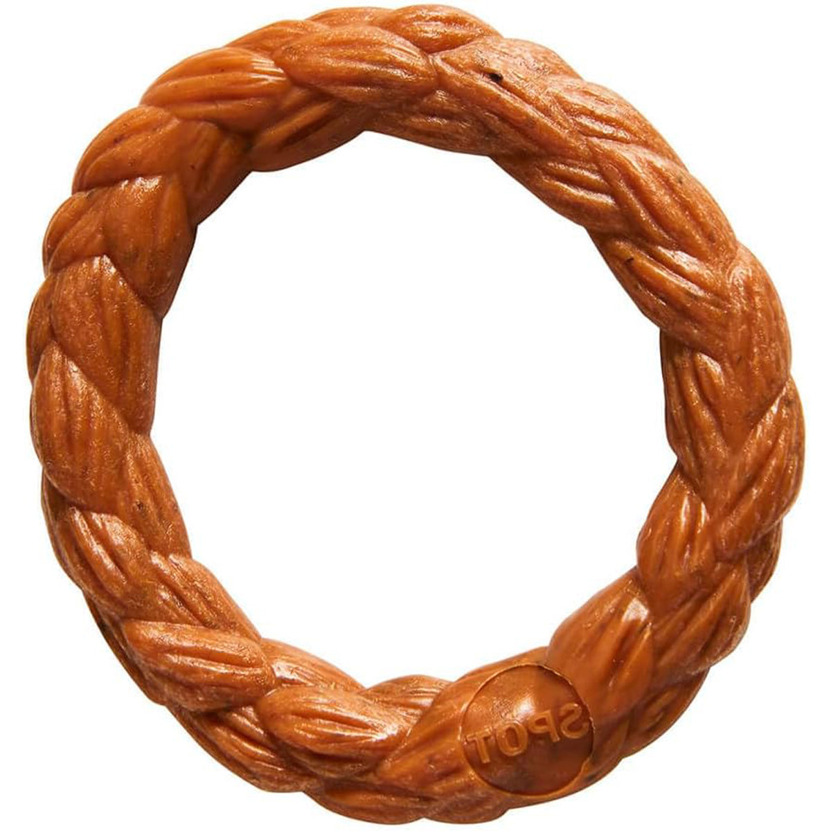 ETHICAL/SPOT Bam-Bone Braided Ring Hickory Flavor Dog Chew Toy - 3"