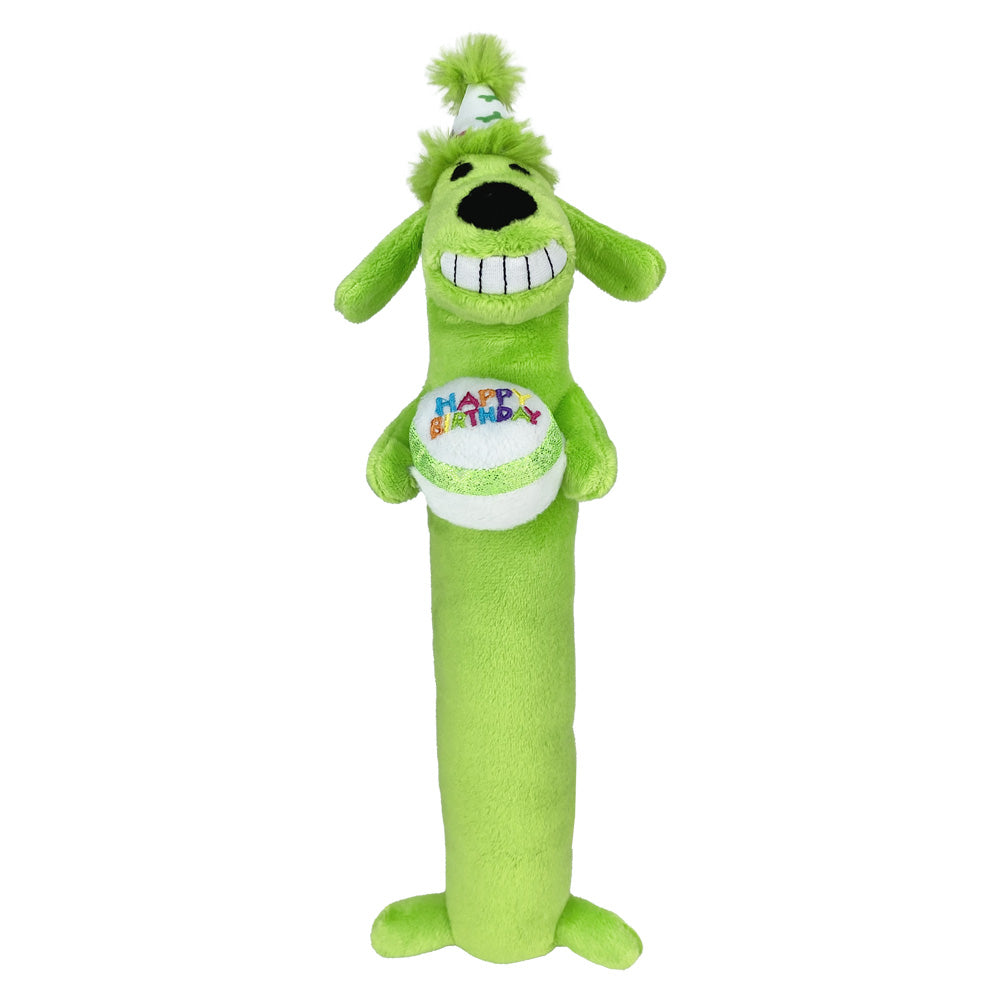 Multipet Birthday Loofa Dog Toy Medium - 12'(Green)
