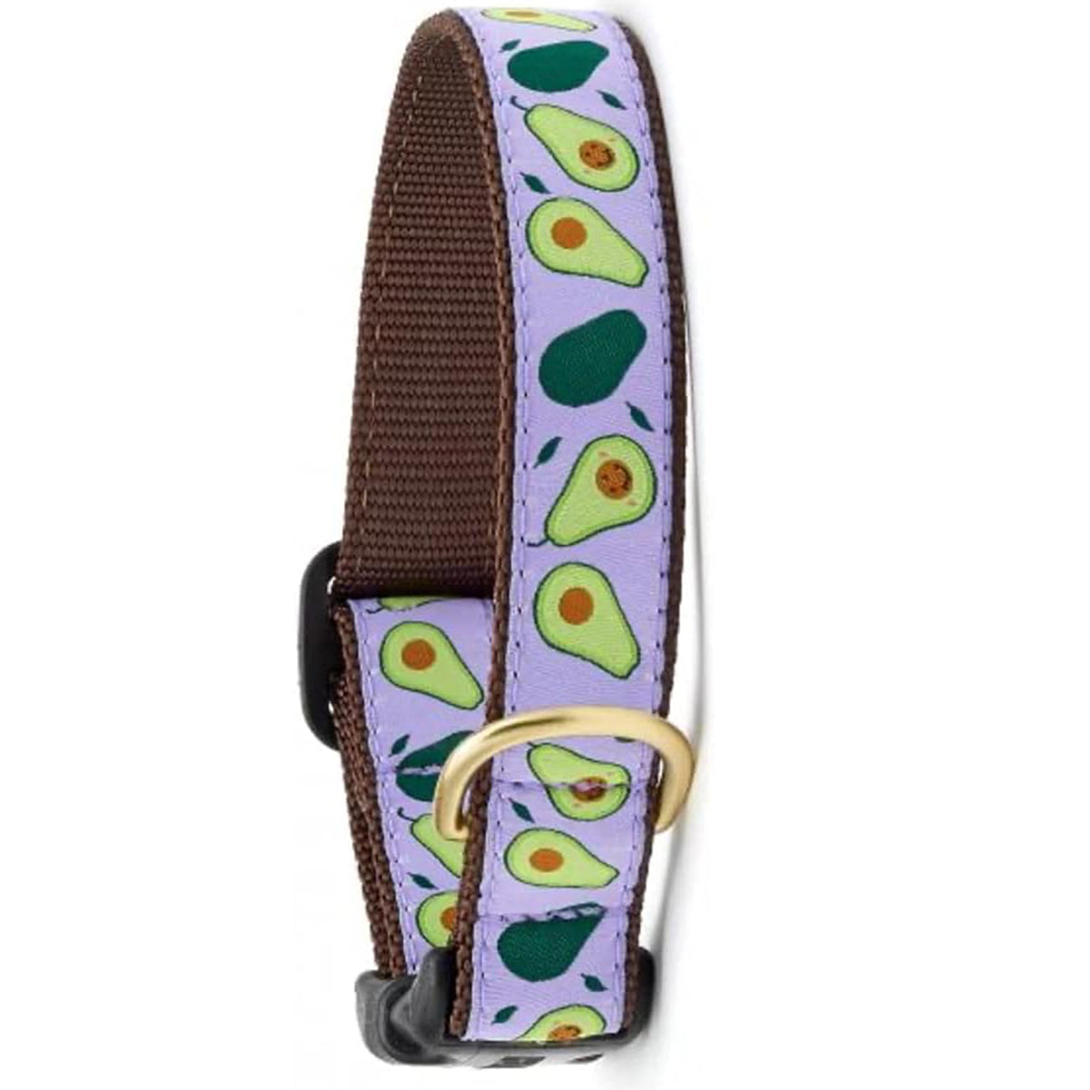 Up Country Avocado Pattern Dog Collar, Large (15 To 21 inches) 1 Inch Wide Width