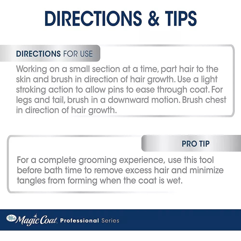 Four Paws Magic Coat Professional Dual-Sided Dog Deshedder