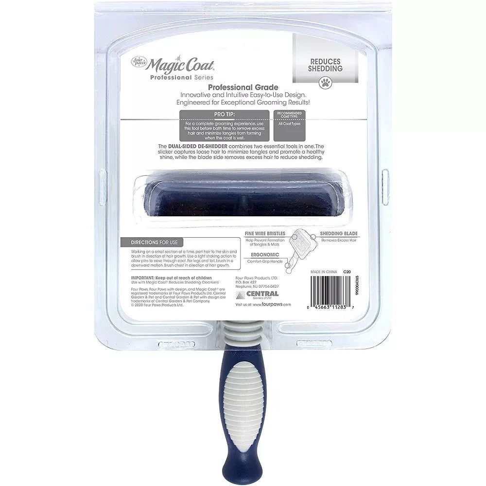 Four Paws Magic Coat Professional Dual-Sided Dog Deshedder