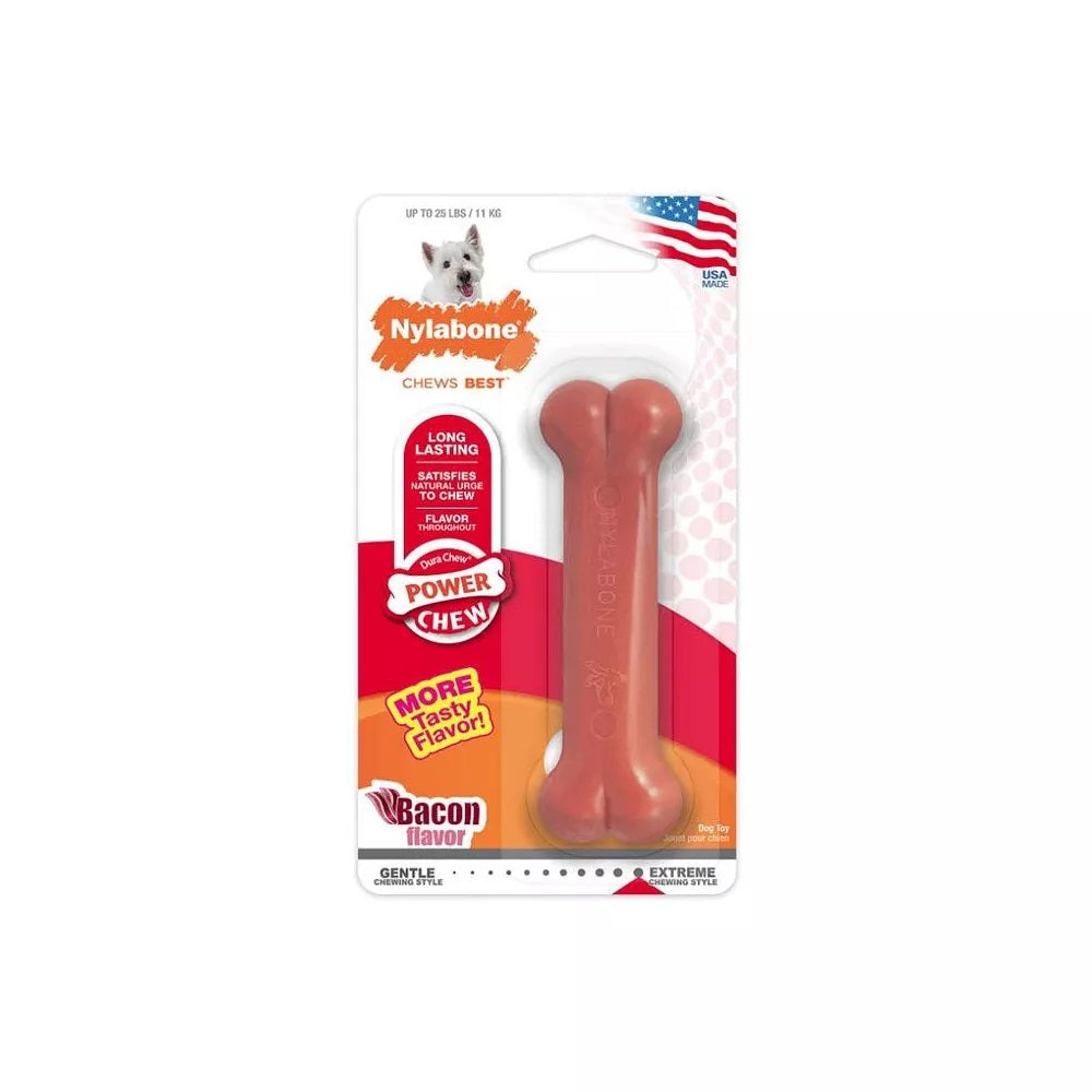 Nylabone Dura Chew Durable Dog Bone - Bacon Flavor