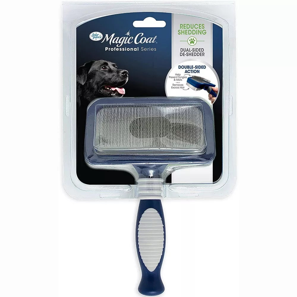 Four Paws Magic Coat Professional Dual-Sided Dog Deshedder