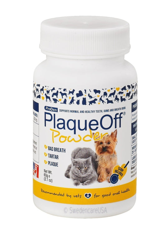 Proden PlaqueOff Dental Care Powder for Dogs and Cats, 60g