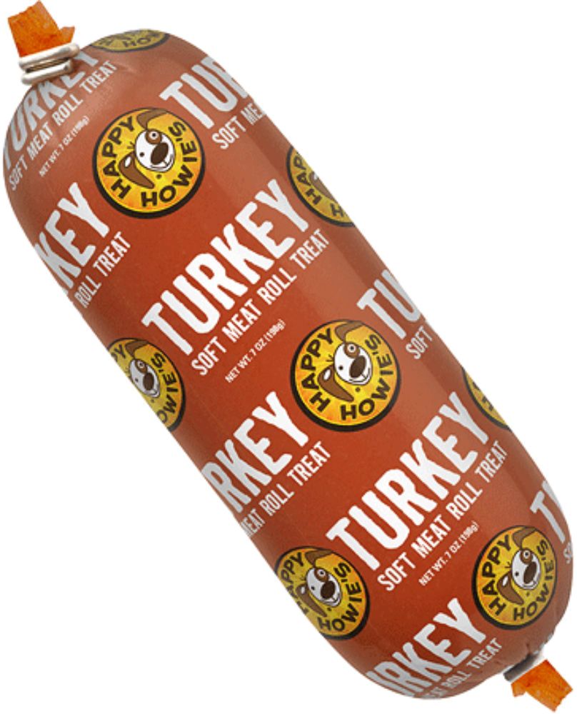HAPPY HOWIE'S Soft Meat Roll Dog Treat - Turkey (7 oz)