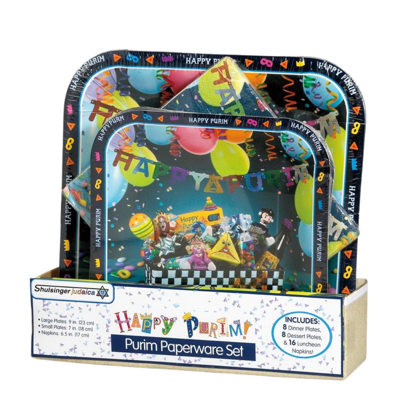 Rite Lite Happy Purim Paperware Value Pack - 1 Pack