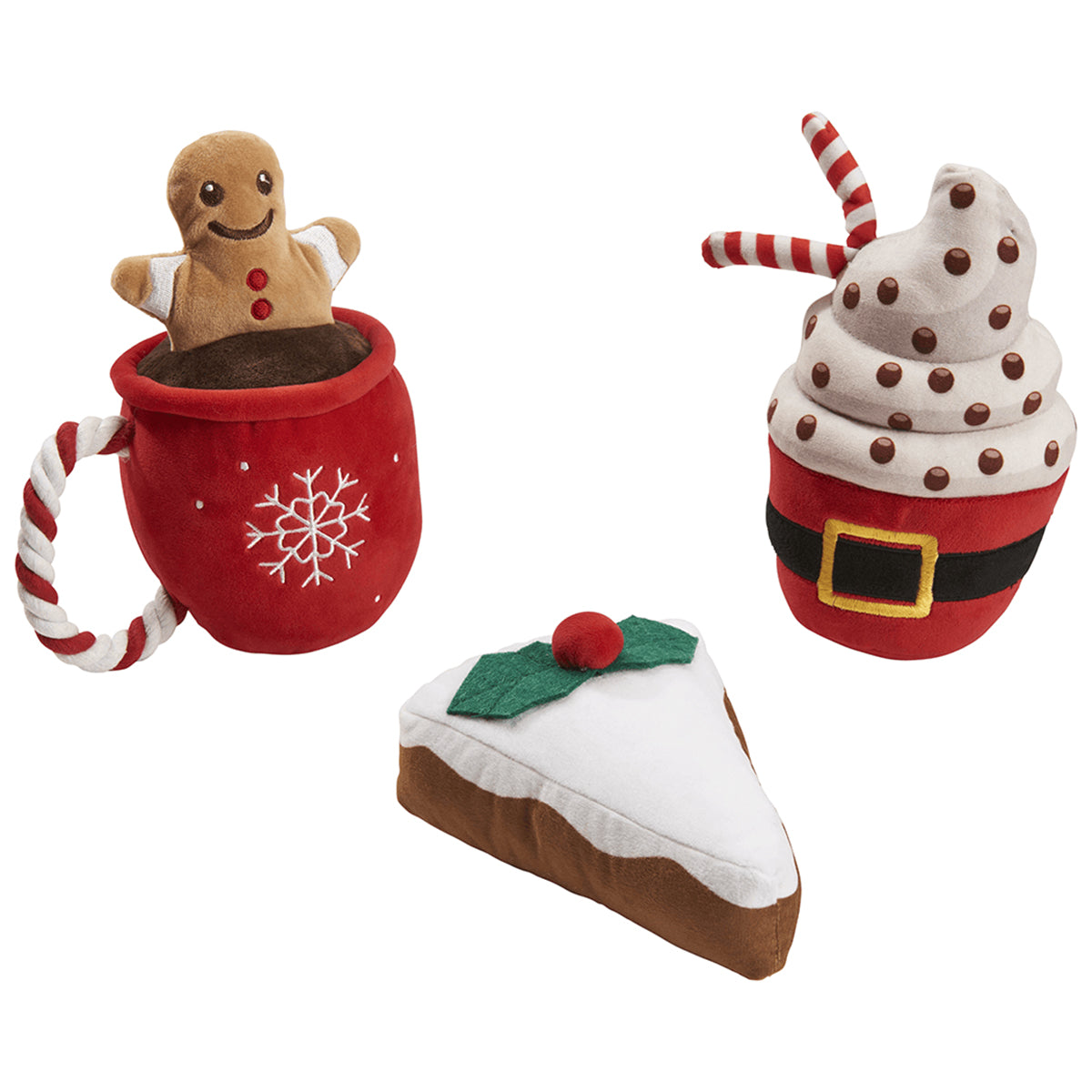 ETHICAL/SPOT Holiday Christmas Yummies Dog Toy - 6" - 1 unit