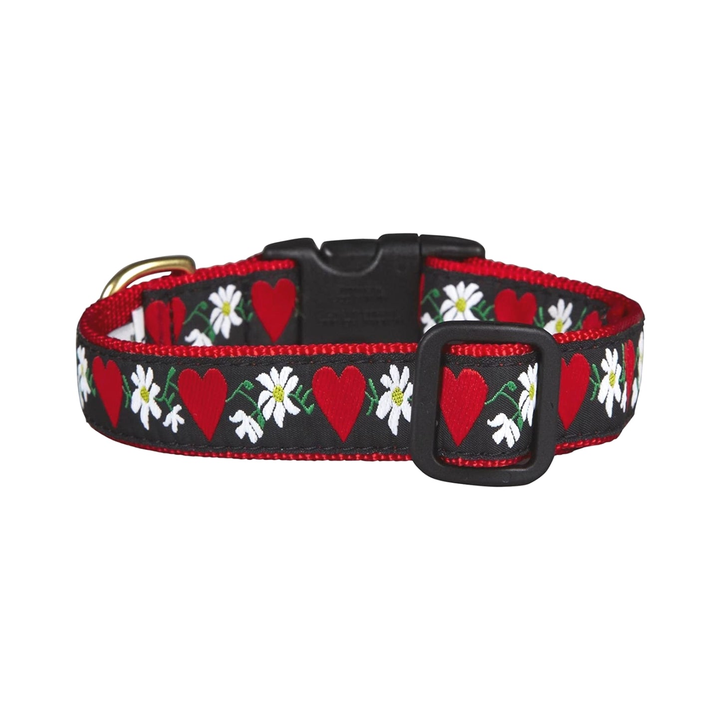 Up Country Hearts & Flowers Dog Collar - Medium