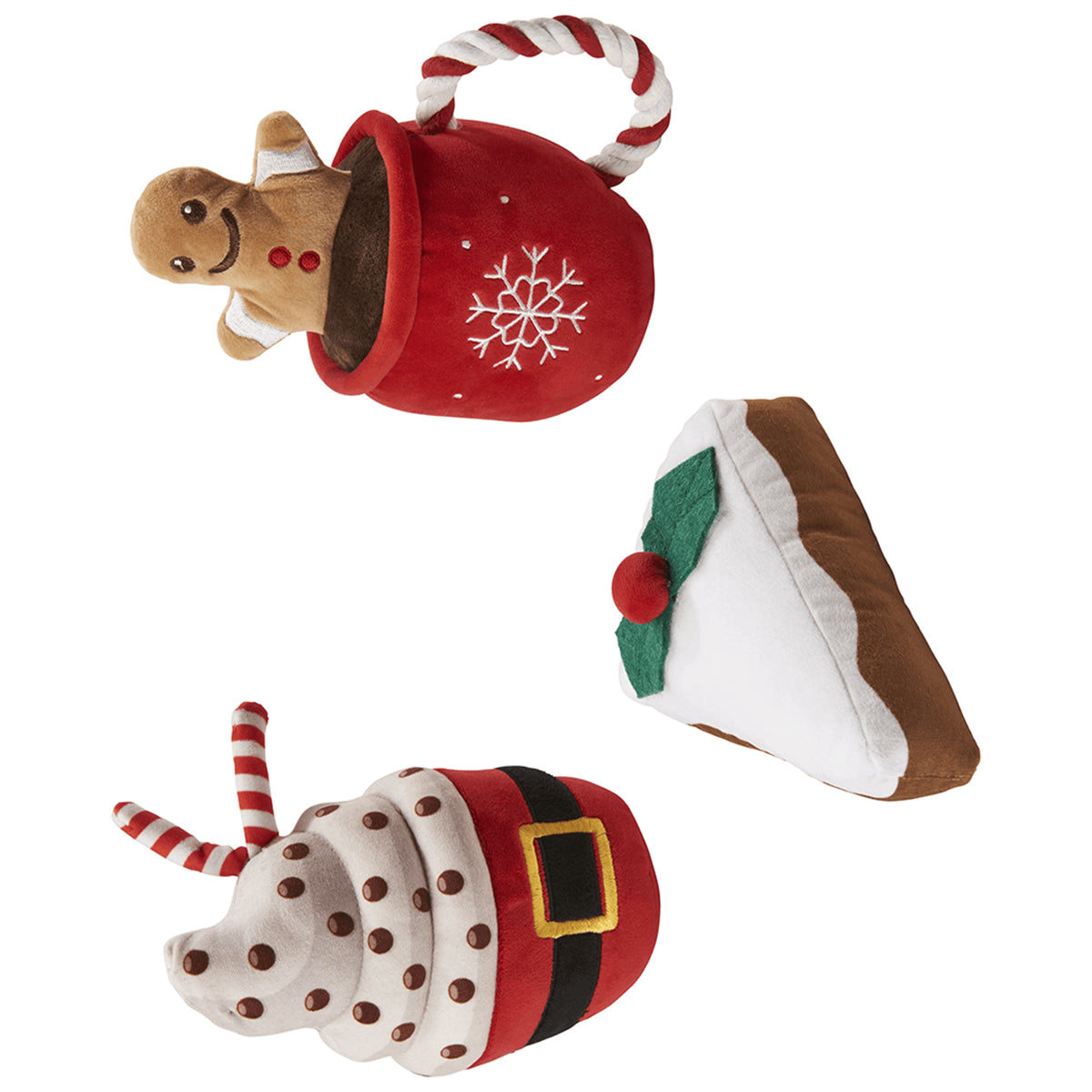 ETHICAL/SPOT Holiday Christmas Yummies Dog Toy - 6" - 1 unit