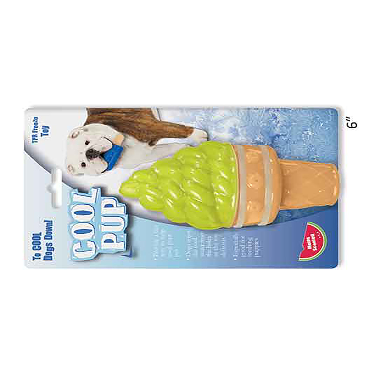 Cool Pup Toy Large Ice Cream Cone  Green -6"