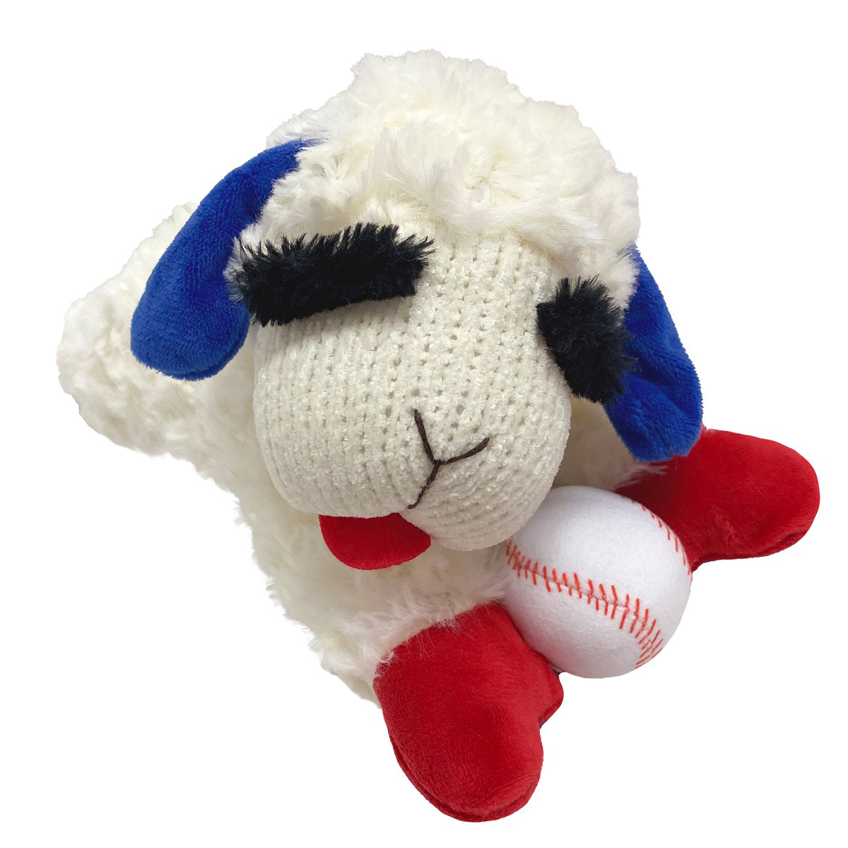 Multipet Baseball Lamb Chop Plush Dog Toy - 10.5"
