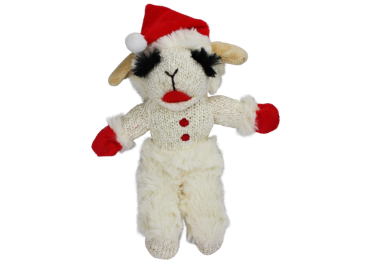 Multipet Standing Holiday Lamb Chop with Santa Hat (Large (13"))