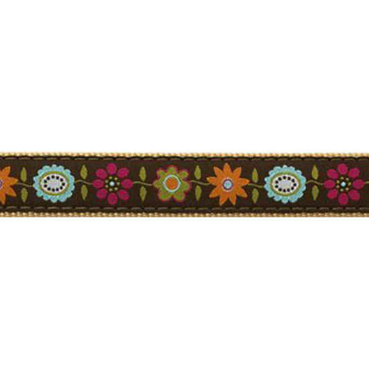 Up Country Bella Floral 1" Wide Dog Collar- Large 15"-21"