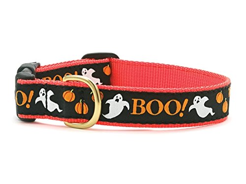 Up Country Boo Halloween Dog Collar (Large (15-21”) 1" wide)