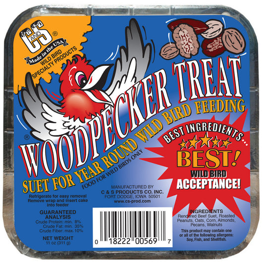 C&S Woodpecker Treat Suet - 11 oz.