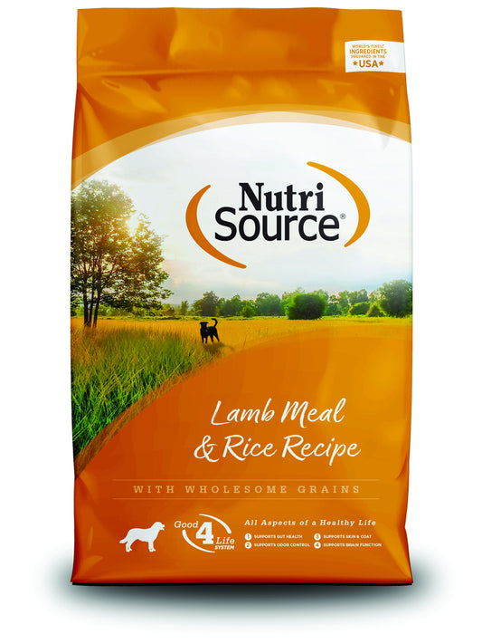 NutriSource Adult Made with Lamb Meal and Rice with Wholesome Grains Dry Dog Food - 5LB