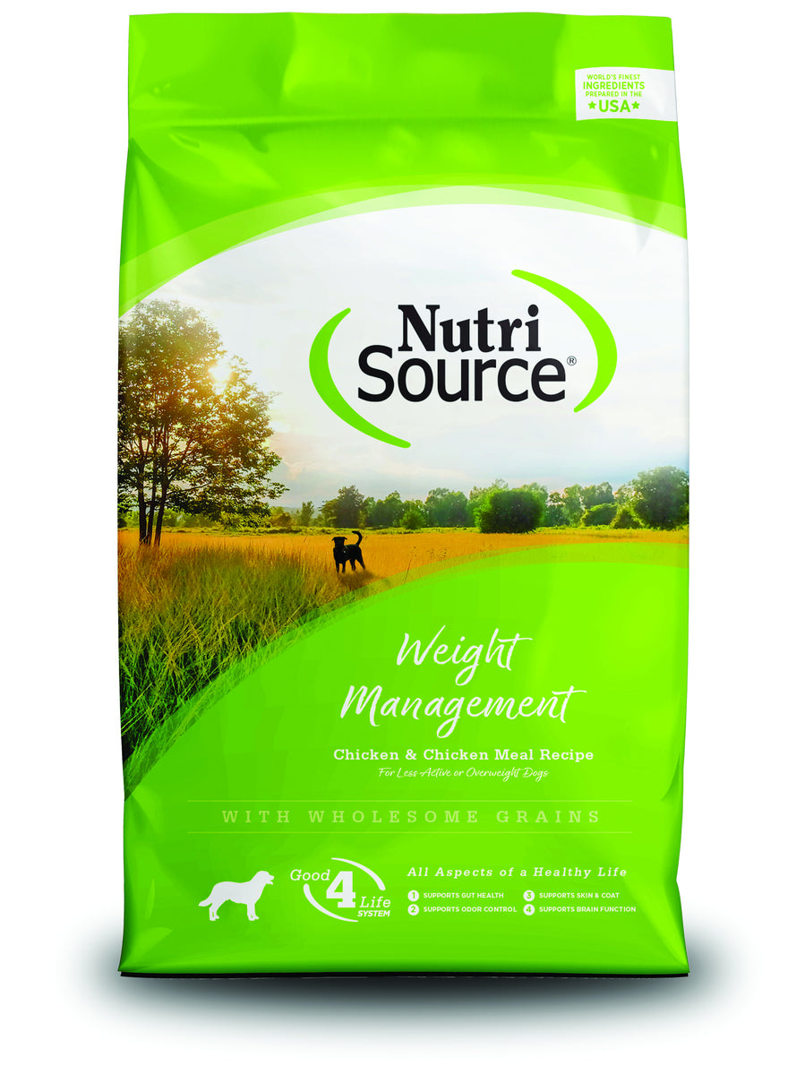 NutriSource Weight Management Chicken and Chicken Meal with Wholesome Grains Dry Dog Food - 5LB