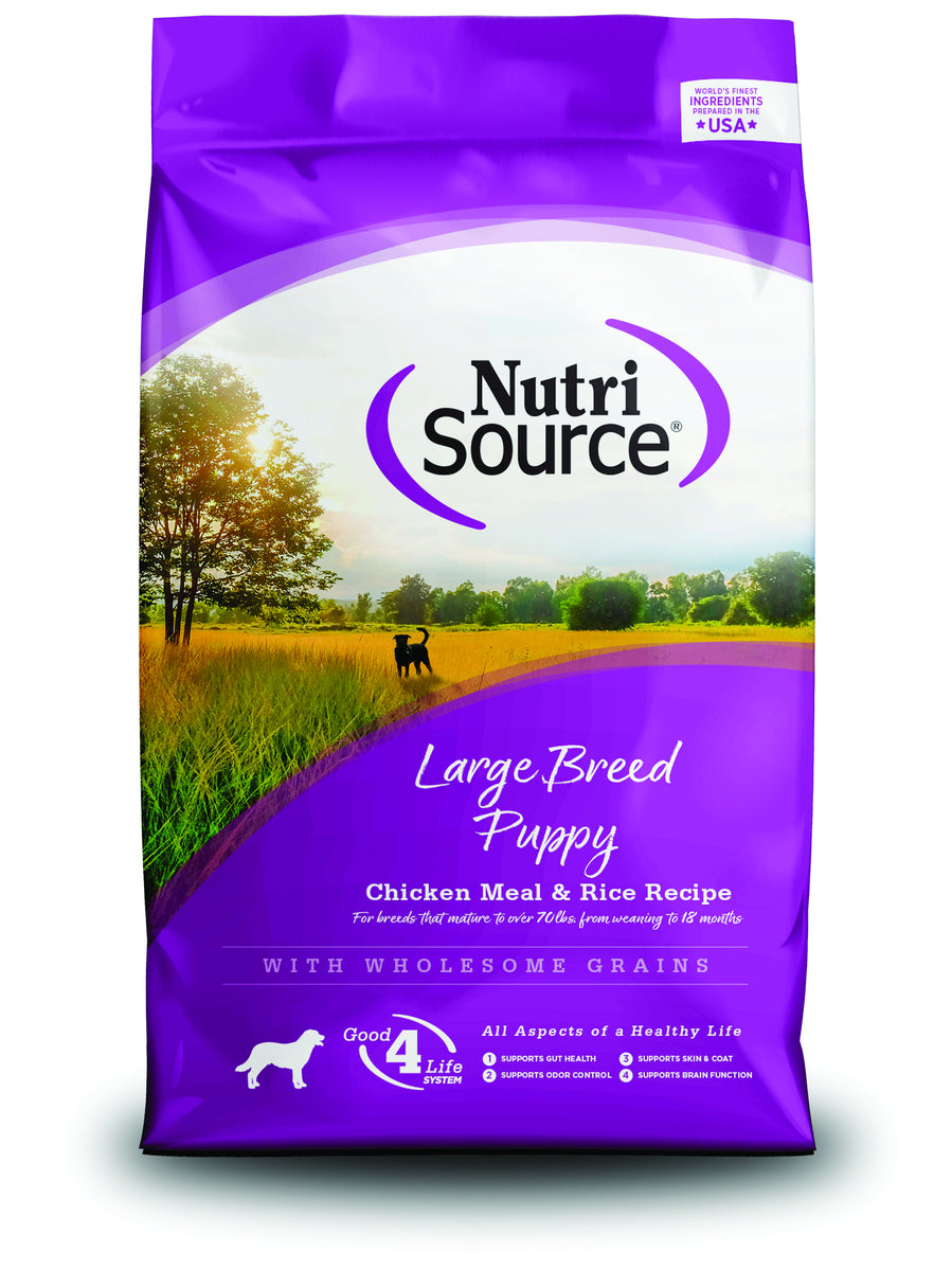 NutriSource Large Breed Made with Chicken Meal and Rice with Wholesome Grains Dry Dog Food - 15LB