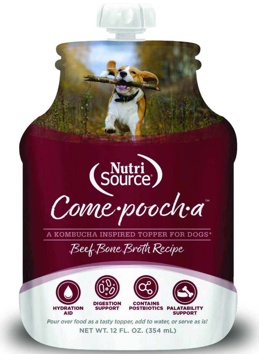 NutriSource Come-Pooch-A Beef Bone Broth Recipe Dog Wet Food - 12 oz- Pack of 12