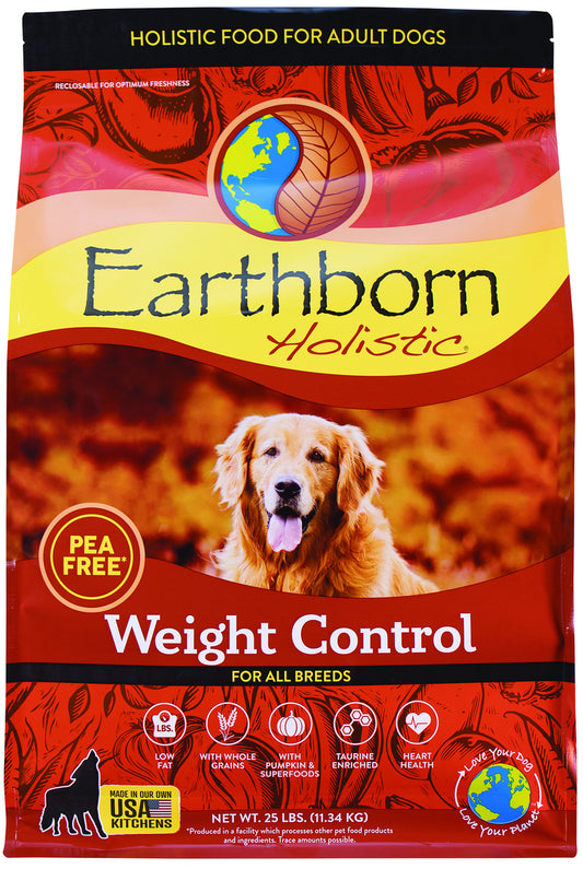 Earthborn Holistic Weight Control PEA Free Dry Dog Food - 25 lbs