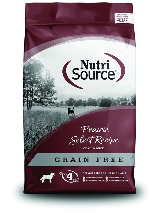 NutriSource Select Grain-Free Prairie Select With Quail and Duck Dry Dog Food - 5LB