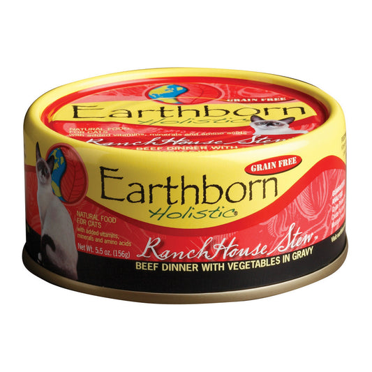 Earthborn Holistic RanchHouse Stew Grain-Free Moist Canned Cat Food - (5.5 oz) Pack of 24