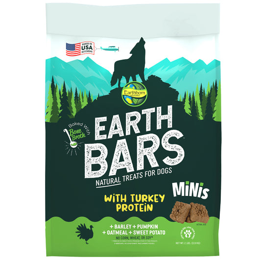 Earthborn Holistic EarthBars Turkey Protein Recipe Natural Dog Treats - 2 lbs