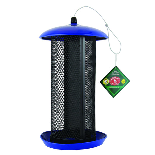 Perky Pet Metal Cobalt Blue Large Dual Mesh Feeder Bird Feeder - 16 oz