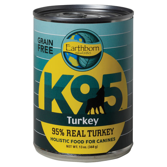 Earthborn Holistic K95 Turkey Recipe Grain-Free Canned Moist Dog Food (13 oz) Pack of 12