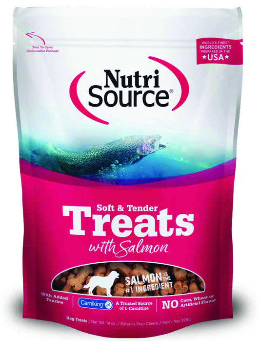 NutriSource Soft & Tender Salmon Dogs Treats - 14 Oz