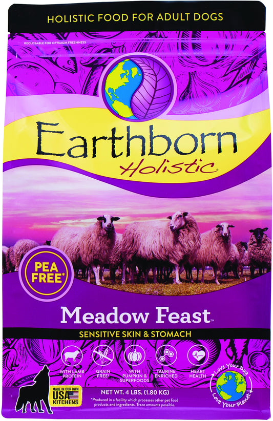Earthborn Holistic Meadow Feast Grain-Free Natural PEA Free Dry Dog Food - 4 lbs