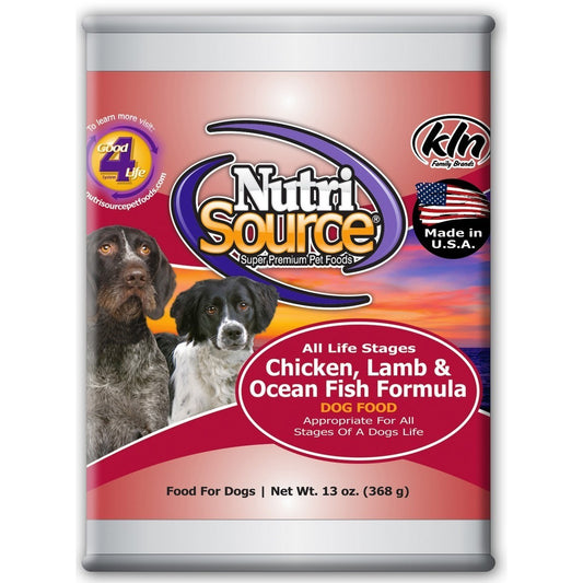 NutriSource All Life Stages Chicken, Lamb and Rice Canned Dog Food - (13 Oz) Pack Of 12