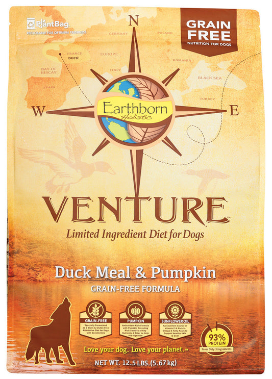 Earthborn Holistic Venture Duck Meal & Pumpkin Dry Dog Food - 12.5 lbs