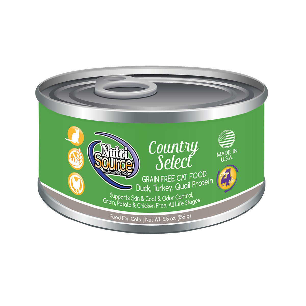 NutriSource Grain Free Country Select Canned Cat Food - 5.5 oz- 12 Pack