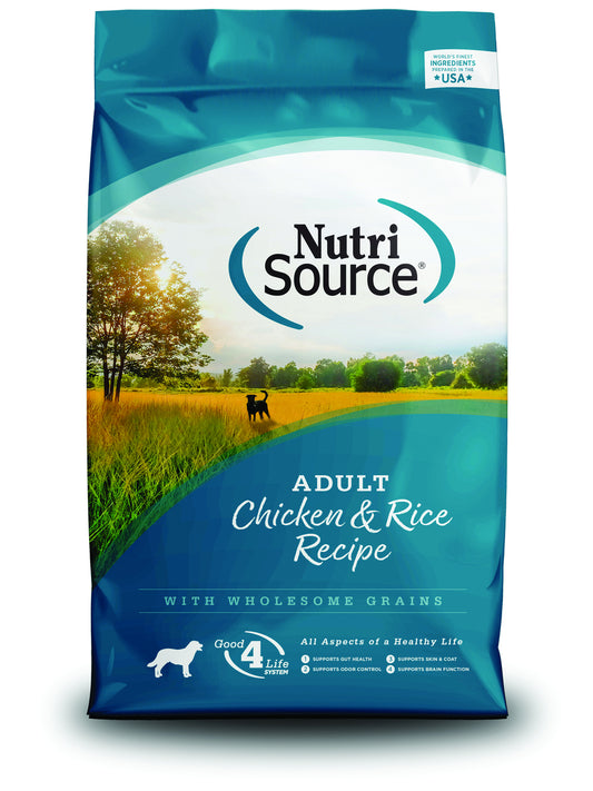 Nutrisource Made with Chicken and Rice with Wholesome Grains Adult Dog Dry Food - 1.5LB